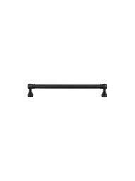 Kara Cabinet Pull - 7 9/16 inch Center-to-Center in Flat Black.